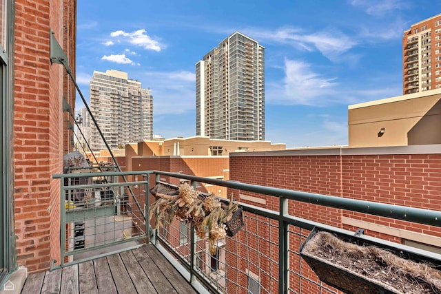 balcony with a city view