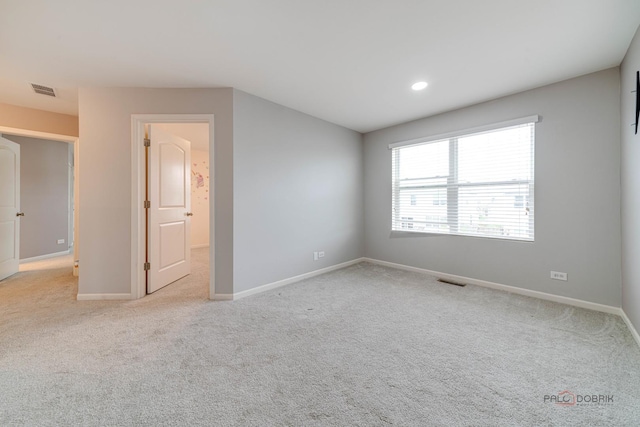267 Maryland Ln, Pingree Grove, IL 60140 - unfurnished room with visible vents, light carpet, baseboards, and recessed lighting