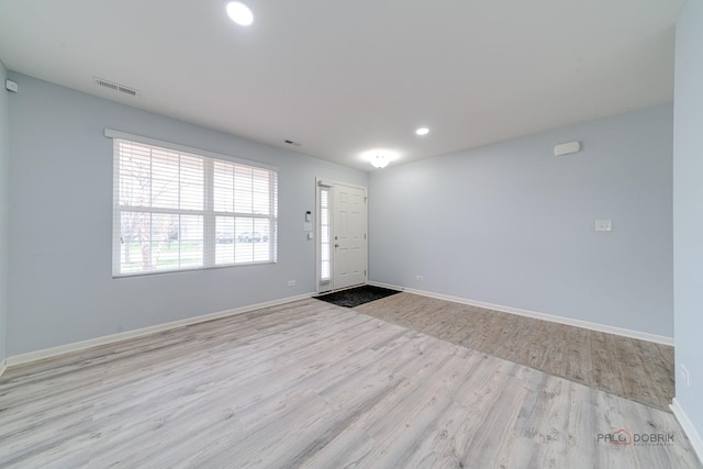 267 Maryland Ln, Pingree Grove, IL 60140 - entrance foyer featuring visible vents, baseboards, wood finished floors, and recessed lighting