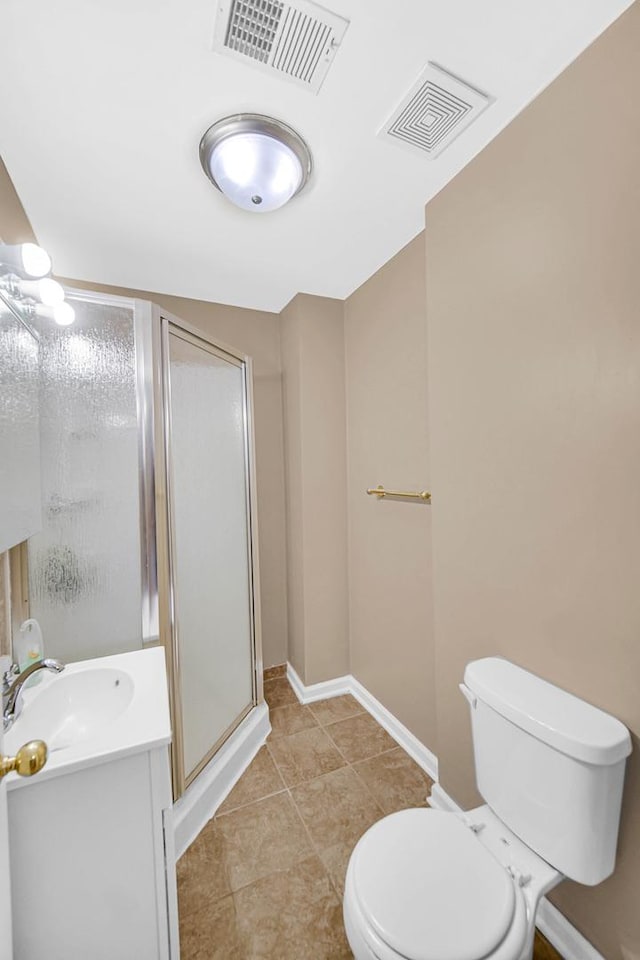 6547 S Woodlawn Ave Unit 2, Chicago, IL 60637 - bathroom featuring a shower stall, toilet, vanity, and visible vents