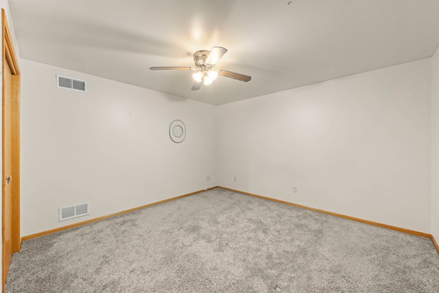 2398 S Williamsburg Dr, Plainfield, IL 60586 - empty room with light colored carpet and ceiling fan