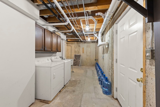 2398 S Williamsburg Dr, Plainfield, IL 60586 - unfinished below grade area with washing machine and clothes dryer