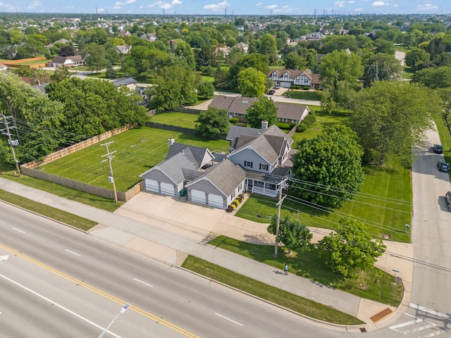 2398 S Williamsburg Dr, Plainfield, IL 60586 - aerial view of residential area featuring a tree filled landscape