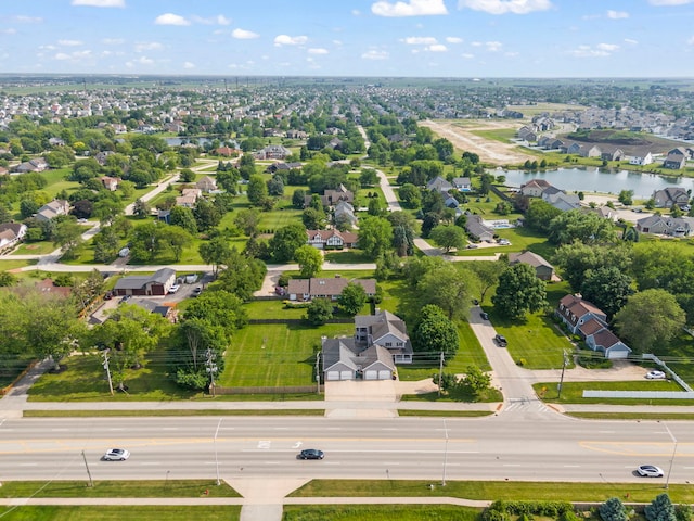 2398 S Williamsburg Dr, Plainfield, IL 60586 - aerial view of residential area featuring a nearby body of water