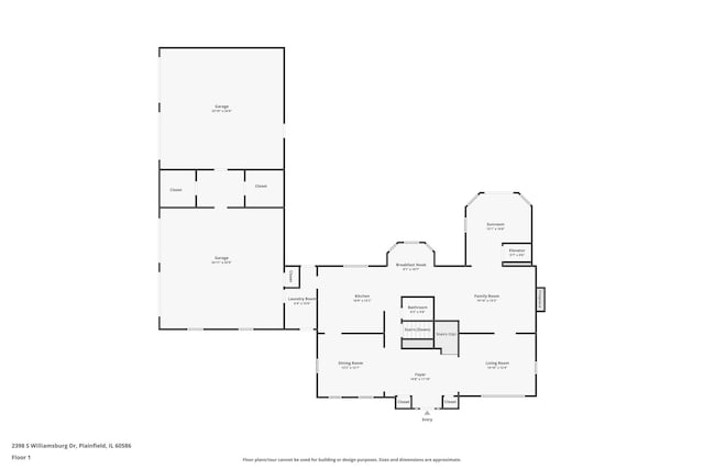 2398 S Williamsburg Dr, Plainfield, IL 60586 - view of property floor plan
