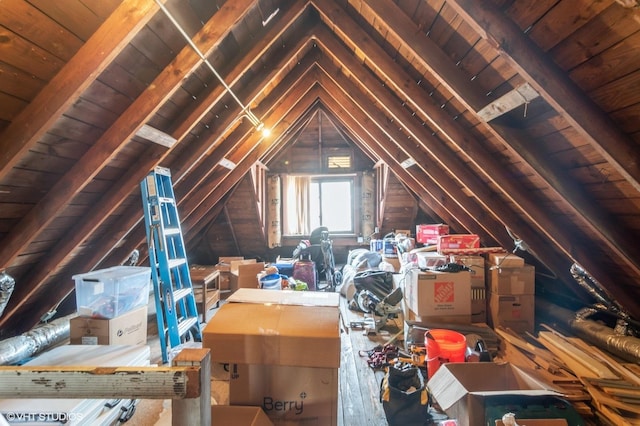view of attic