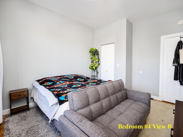 bedroom with baseboards