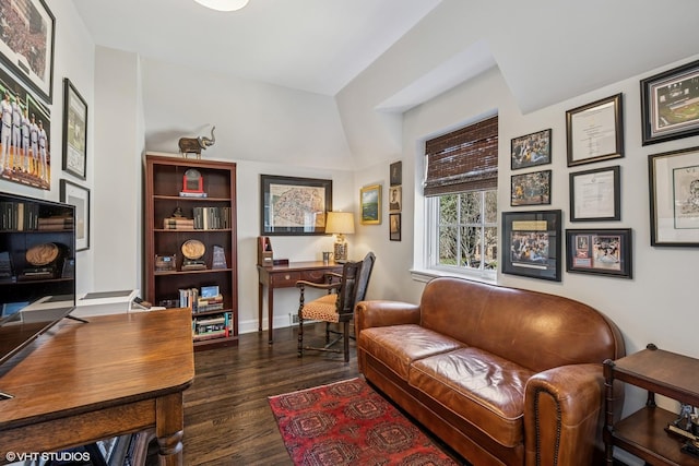 sitting room with wood finished floors