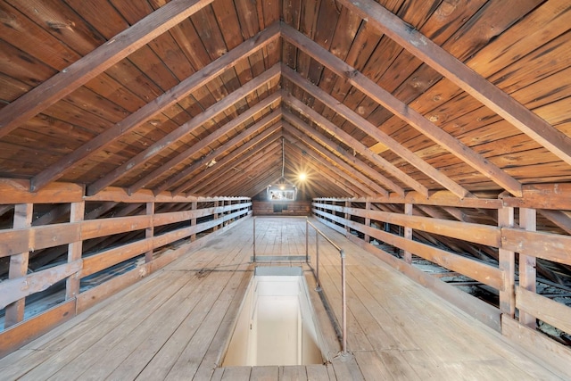view of attic