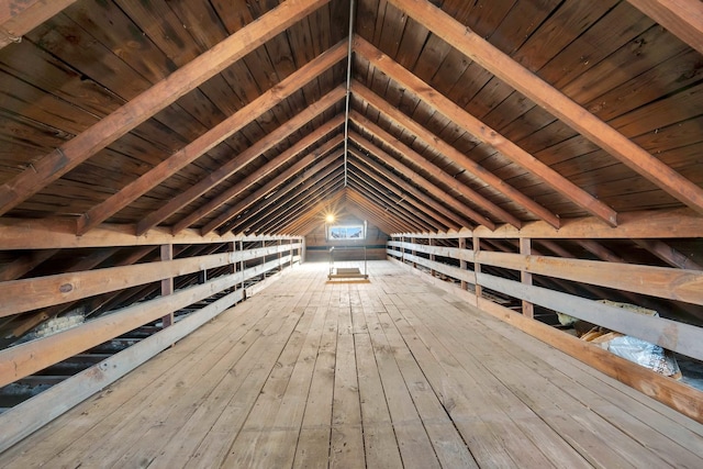 view of attic
