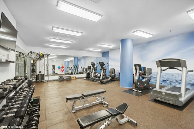 view of workout area