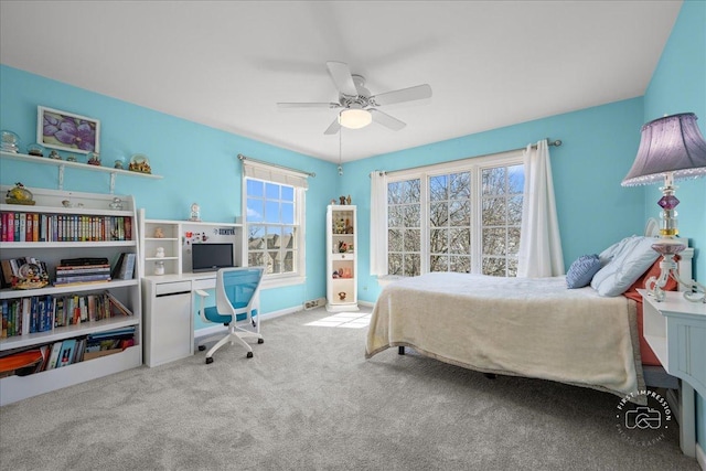 1651 Eagle Brook Dr, Geneva, IL 60134 - carpeted bedroom featuring baseboards and ceiling fan