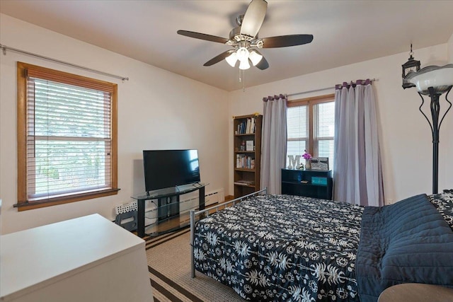 418 Bonnie Brae Ave, Itasca, IL 60143 - carpeted bedroom featuring a ceiling fan