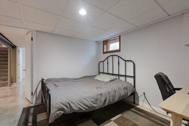 418 Bonnie Brae Ave, Itasca, IL 60143 - bedroom featuring a drop ceiling and baseboards