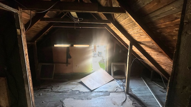 view of attic