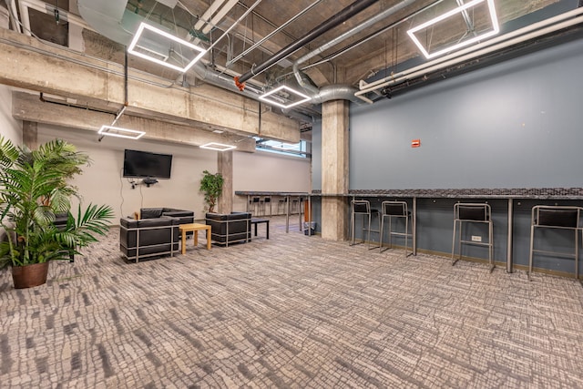 interior space featuring visible vents