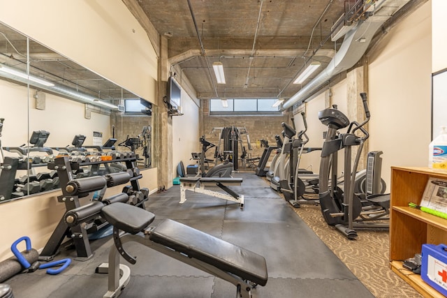 view of exercise room