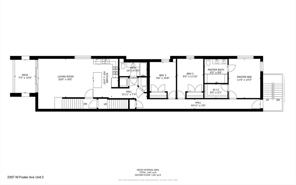 2307 W Foster Ave Unit 2, Chicago, IL 60625 - room layout