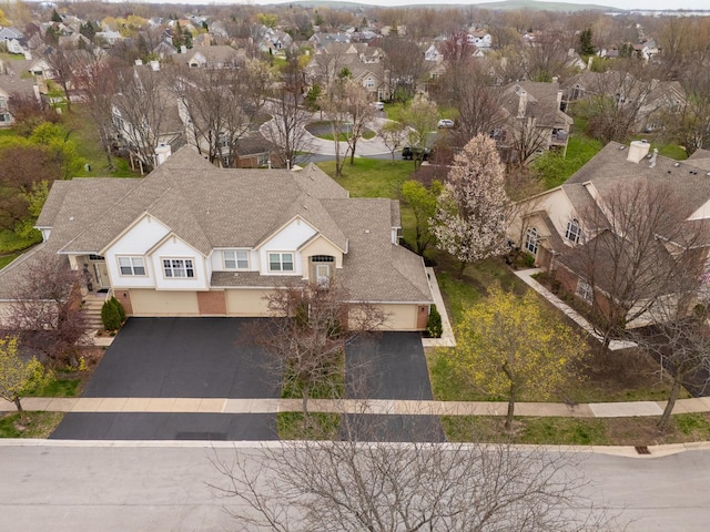 aerial view featuring a residential view