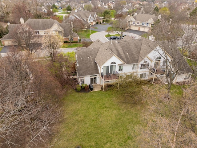 aerial view with a residential view