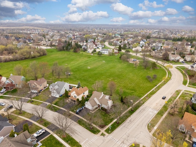 drone / aerial view with a residential view