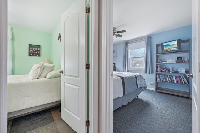 bedroom featuring a ceiling fan