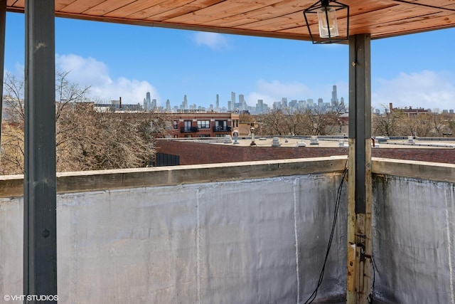 exterior space with a city view