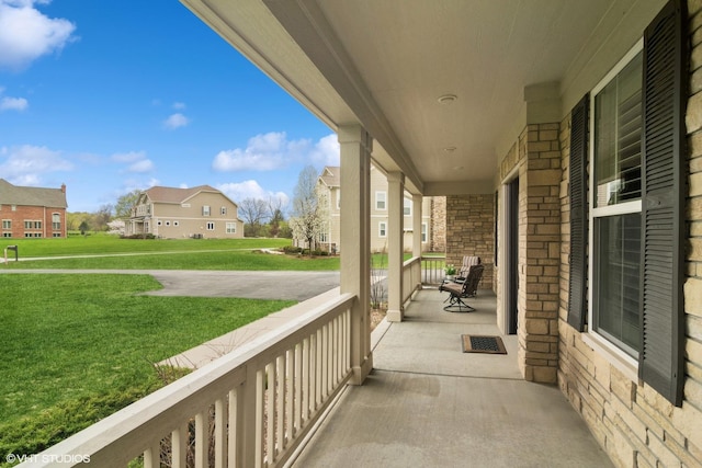32 E Peter Ln, Hawthorn Woods, IL 60047 - porch with a yard and a residential view