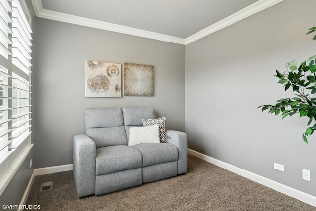 32 E Peter Ln, Hawthorn Woods, IL 60047 - sitting room with ornamental molding and carpet flooring