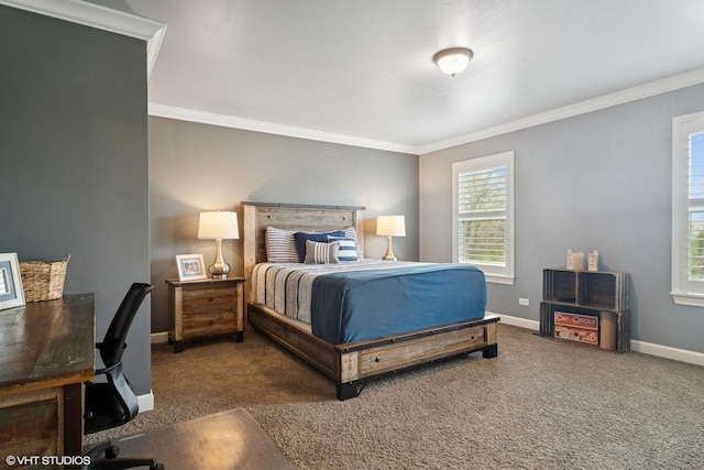 32 E Peter Ln, Hawthorn Woods, IL 60047 - bedroom with crown molding, carpet floors, and a desk