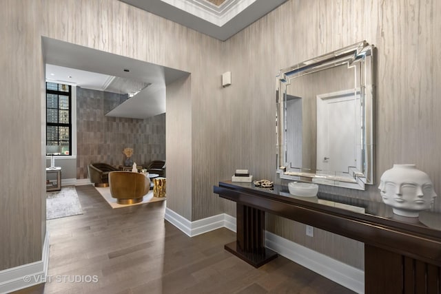 435 N Michigan Ave Unit 401, Chicago, IL 60611 - bathroom featuring baseboards and wood finished floors