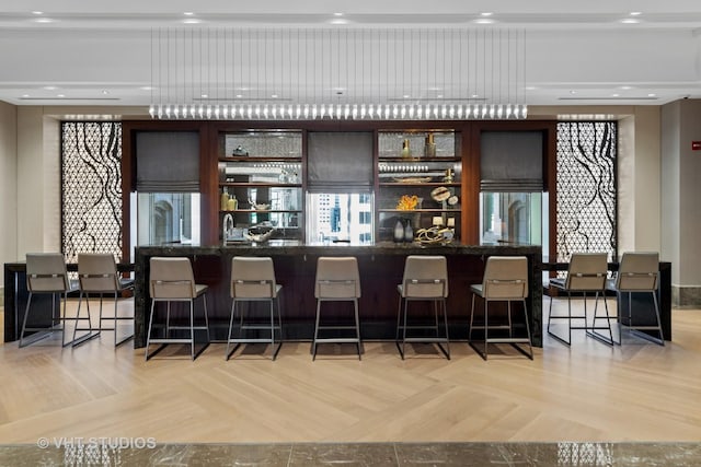 435 N Michigan Ave Unit 401, Chicago, IL 60611 - bar with recessed lighting and wet bar
