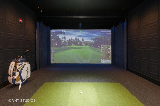 435 N Michigan Ave Unit 401, Chicago, IL 60611 - game room with golf simulator and carpet