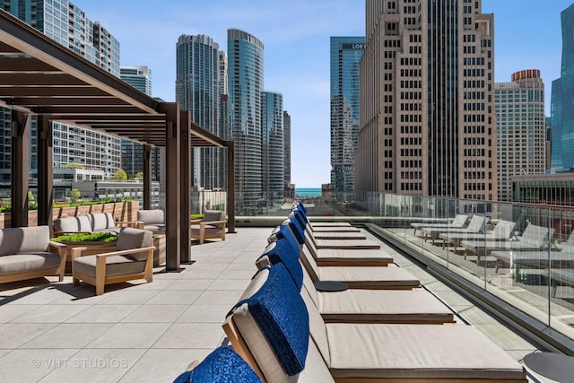435 N Michigan Ave Unit 401, Chicago, IL 60611 - exterior space featuring an outdoor living space and a city view