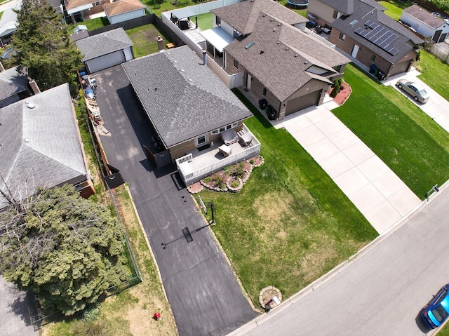 aerial view of residential area