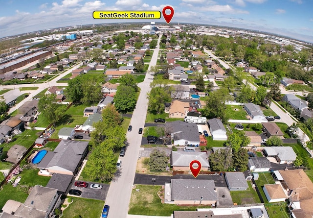 view of property location with nearby suburban area