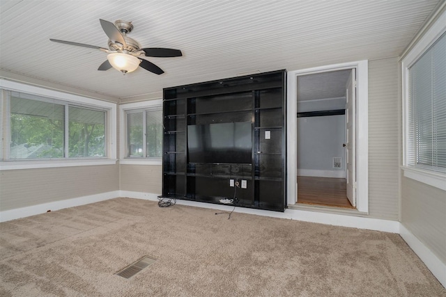 316 E Pierce St, Pontiac, IL 61764 - detailed view of carpet, a ceiling fan, and baseboards