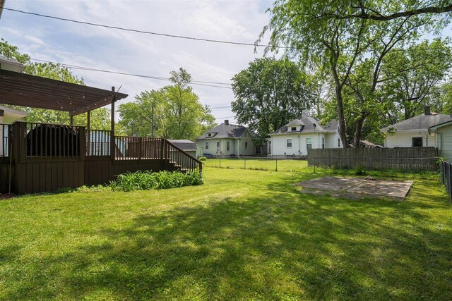 316 E Pierce St, Pontiac, IL 61764 - view of yard featuring a deck and a patio