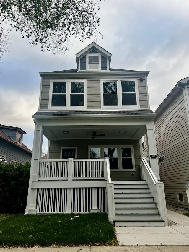 534 S Harvey Ave, Oak Park, IL 60304 - view of front of house with covered porch