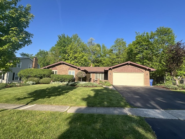 809 Overlook Dr, Frankfort, IL 60423 - single story home with brick siding, a garage, driveway, and a front lawn