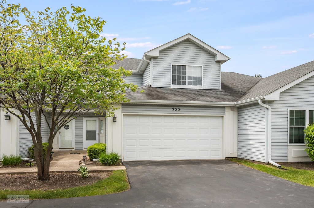 253 Kathryn Ln, North Aurora, IL 60542 - traditional-style house featuring driveway and roof with shingles
