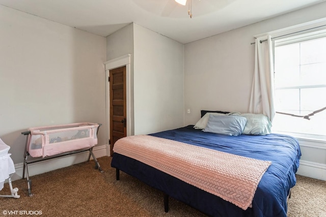 view of carpeted bedroom