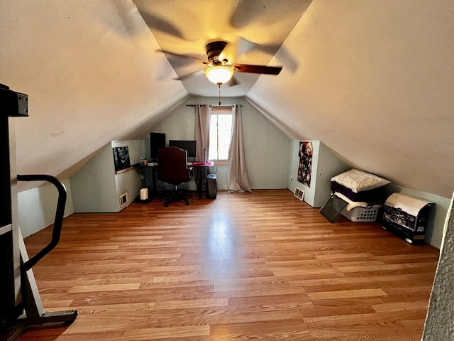 7971 S Kostner Ave, Chicago, IL 60652 - office space with light wood finished floors, a ceiling fan, and lofted ceiling
