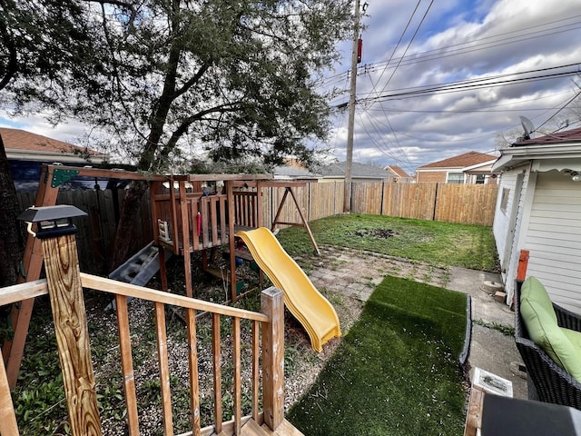 7971 S Kostner Ave, Chicago, IL 60652 - view of play area featuring a lawn and a fenced backyard