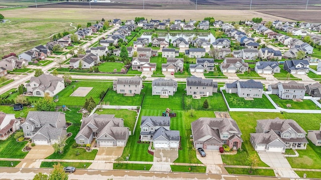 bird's eye view with a residential view