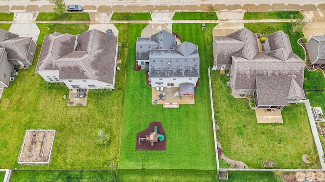 birds eye view of property featuring a residential view