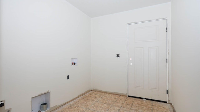 clothes washing area featuring laundry area and washer hookup