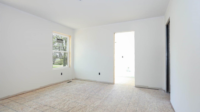 empty room with visible vents