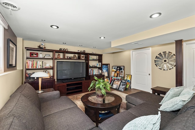 736 Willow Rd, Naperville, IL 60540 - living room featuring recessed lighting and visible vents