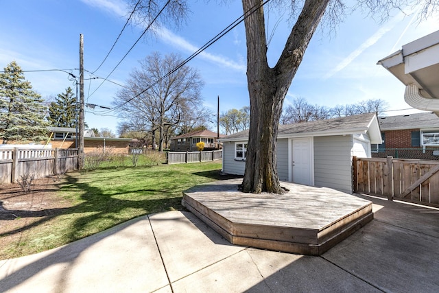 736 Willow Rd, Naperville, IL 60540 - view of patio / terrace with a fenced backyard and an outbuilding